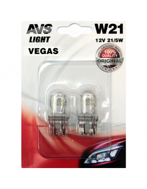 Лампочка AVS Vegas в блистере 12V. W21/5W (W3x16q) 2 шт. фото 1
