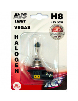 Лампа галогеновая AVS Vegas в блистере H8.12V.35W (1 шт.) фото 1