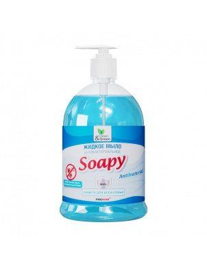 Жидкое мыло антибактериальное с дозатором "Soapy" 1000 мл, Clean&Green CG8095 фото 1