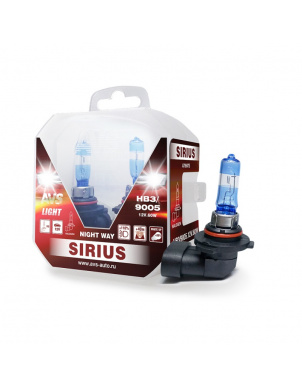 Галогеновые лампы AVS SIRIUS NIGHT WAY HB3/9005.12V.65W Plastic box-2 шт. фото 1