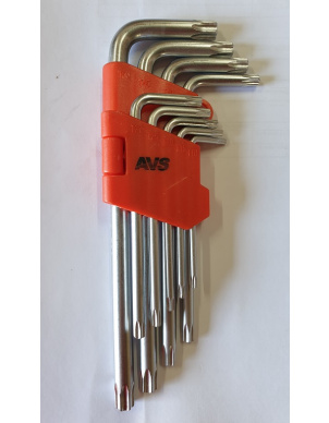 Набор ключей торцевых изогнутых TORX (T10-T50) 9 шт, АVS TXL-9 (A40158S) фото 3