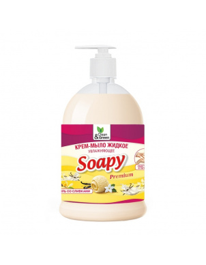 Крем-мыло жидкое увлажняющее (ваниль со сливками) "Soapy" 1000 мл, Clean&Green CG8116 (с дозатором) фото 1