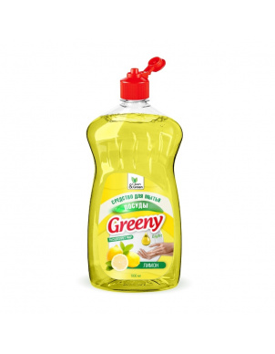 Средство для мытья посуды Clean&Green CG8133 "Greeny" Light 1000 мл, лимон фото 1