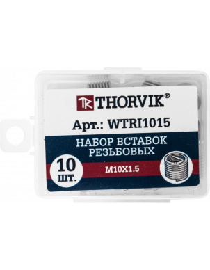 Набор вставок резьбовых M10x1.5 Thorvik WTRI1015 (10 предметов) 53191 фото 2