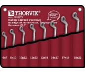 Набор ключей гаечных накидных изогнутых серии ARC, 6-22 мм, 8 предметов, Thorvik W2S8TB (52623) в сумке