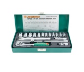 Набор головок 1/4 DR, 4-13 мм, 18 предметов, Jonnesway S04H2118S