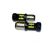 Светодиодная лампочка S123B T15 /белый/ (BAY15D) 18SMD 3030 12-24V (2 contact) 2 шт. AVS A40839S