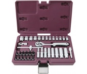 Набор инструмента 1/4"DR, 38 предметов, Thorvik TS038 (54001) в кейсе