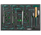 Набор инструментов, 21 предмет в EVA ложементе 560x400 мм, Jonnesway H10121SV