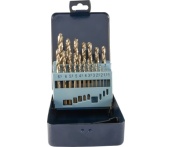 Набор спиральных сверл по металлу HSS Co, d1.0-10.0 мм, 19 предметов, Thorvik TDBS19K5 (52898) в металлическом кейсе