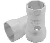 Ключ трубчатый ступичный восьмигранный двусторонний, 50х62 мм, 130 мм, Thorvik BS8P5062 (53763)