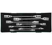 Набор ключей торцевых карданных 6-19 мм, 7 предметов (ложемент) Jonnesway W43A107SP