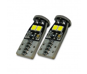 Светодиодная лампочка T143 T10/белый/ (W2.1x9.5D) CANBUS 6SMD 3030 12-24V 3W (2 шт.) AVS A40832S