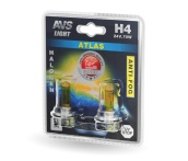 Галогенные лампы AVS /ATLAS ANTI-FOG /желтый H4.24V.75/70W. блистер 2шт. A78629S