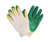Перчатки трикотажные с 2-ым латексным обливом (Зелёные)