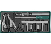 Набор приспособлений для обслуживания приводных шкивов (ложемент) Jonnesway AI10002SP