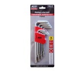 Набор ключей торцевых изогнутых TORX (T10-T50) 9 шт, АVS TXL-9 (A40158S)