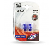 Лампа 12V.W5W XENON EFFECT (W2,1x9,5d) 2 шт. AVS Vegas (A07432S)