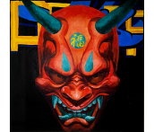 Картина «Звериный оскал» (40х40 см, холст, масло)