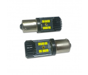 Светодиодная лампочка S123A T15 /белый/ (BA15S) 18SMD 3030 12-24V (1 contact) 2 шт. AVS A40837S