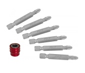 Набор бит вставок с магнитным держателем, PH2, 50 мм, 7 предметов, Ombra 951406