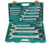 Набор ключей комбинированных трещоточных (72 зуба) 8-32 мм, 17 шт, Jonnesway W45117S