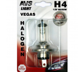 Лампа галогеновая AVS Vegas в блистере H4.12V.60/55W (1 шт.)