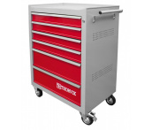 Тележка инструментальная 6-ти полочная, Thorvik ТТ6GR-R (53402) (серая с красными ящиками)