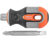 Отвертка двусторонняя Round Grip PH2,SL6x38 мм, Ombra 756238 (55773)