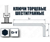 Ключ торцевой шестигранный, H 2, Thorvik HK20 (53036)