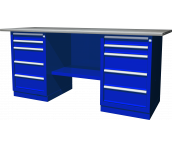 Верстак с двумя тумбами и 5 ящиками, 1900х686х845 мм, Ombra OWB2-55