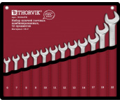 Набор ключей гаечных комбинированных серии ARC в сумке, 6-22 мм, 12 предметов, Thorvik W3S12TB (52606)