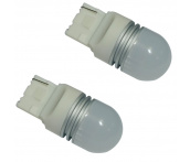Светодиодная лампочка T087A T20/белый/(W3x16D) 6SMD 3030, 1 contact (7440),10-30V (2 шт.)