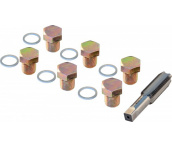 Набор для восстановления резьбы сливного отверстия поддона M15х1.5, Thorvik ODPRK1515 (53212) 7 предметов