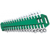 Набор ключей комбинированных трещоточных 8-24 мм, 16 шт, Jonnesway W45516S