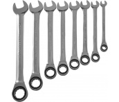 Набор ключей комбинированных трещоточных 8-19 мм, 8 шт, Jonnesway W45308S