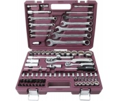 Набор инструмента с 12-гранными головками, 82 предмета, Thorvik TS082/12 (54008) в кейсе