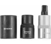 Набор головок с вставкой-битой с пятигранным профилем для тормозных механизмов 1/2"DR, Thorvik PBCSS3 (53237)