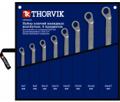 Набор ключей накидных 75° в сумке (6-27 мм) 8 шт, Thorvik ORWS008 (52019)