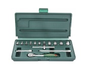 Набор головок 1/4 DR, 4-14 мм, 15 предметов, Jonnesway S04H2715S