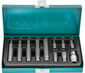 Набор бит (вставок) 10 мм, Spline М-профиль 30, 75 мм, М5-М12 (11 шт) Jonnesway S29H4111S