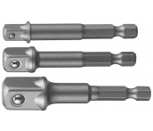 Набор переходников для механизированного инструмента, 3 предмета, Ombra 912003