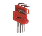 Набор ключей торцевых изогнутых TORX МИНИ с отверстием (T5-T20) AVS TXL-8H (A85198S) 8 пр.