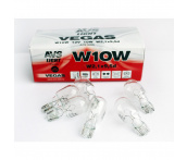 Лампочка AVS Vegas 12V. W10W (W2,1x9,5d) BOX-10 шт.