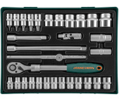 Набор торцевых головок и аксессуаров 31 предмет в ложементе 370x370 мм, Jonnesway S04H4131SP