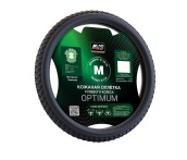Оплетка руля (эко-кожа) AVS SL-710M-B (M, черный)