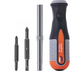 Отвертка 6 в 1 Round Grip 1/4,5/16 DR, SL5.6, PH1.2 Ombra 750106 (55209)