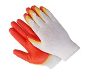 Перчатки трикотажные с 2-ым латексным обливом (Красные)