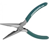 Длинногубцы прямые, с ПВХ рукоятками, 160 мм, Jonnesway P066A (48281)