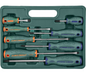 Набор отверток стержневых ANTI-SLIP GRIP, 8 предметов, Jonnesway D71PP08S (48388) в кейсе